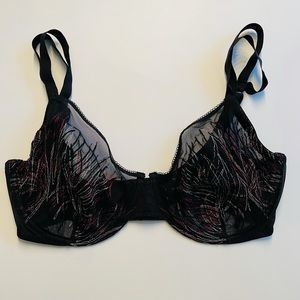 La Perla Black Abstract Bra 36E